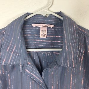 Victoria Secret night shirt XL pink blue